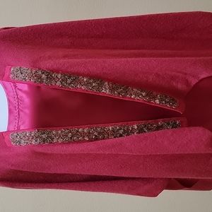 Velvet By Graham And Spencer Bead Trimmed Open Cardigan Size M